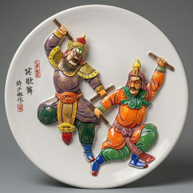 英歌舞瓷盘